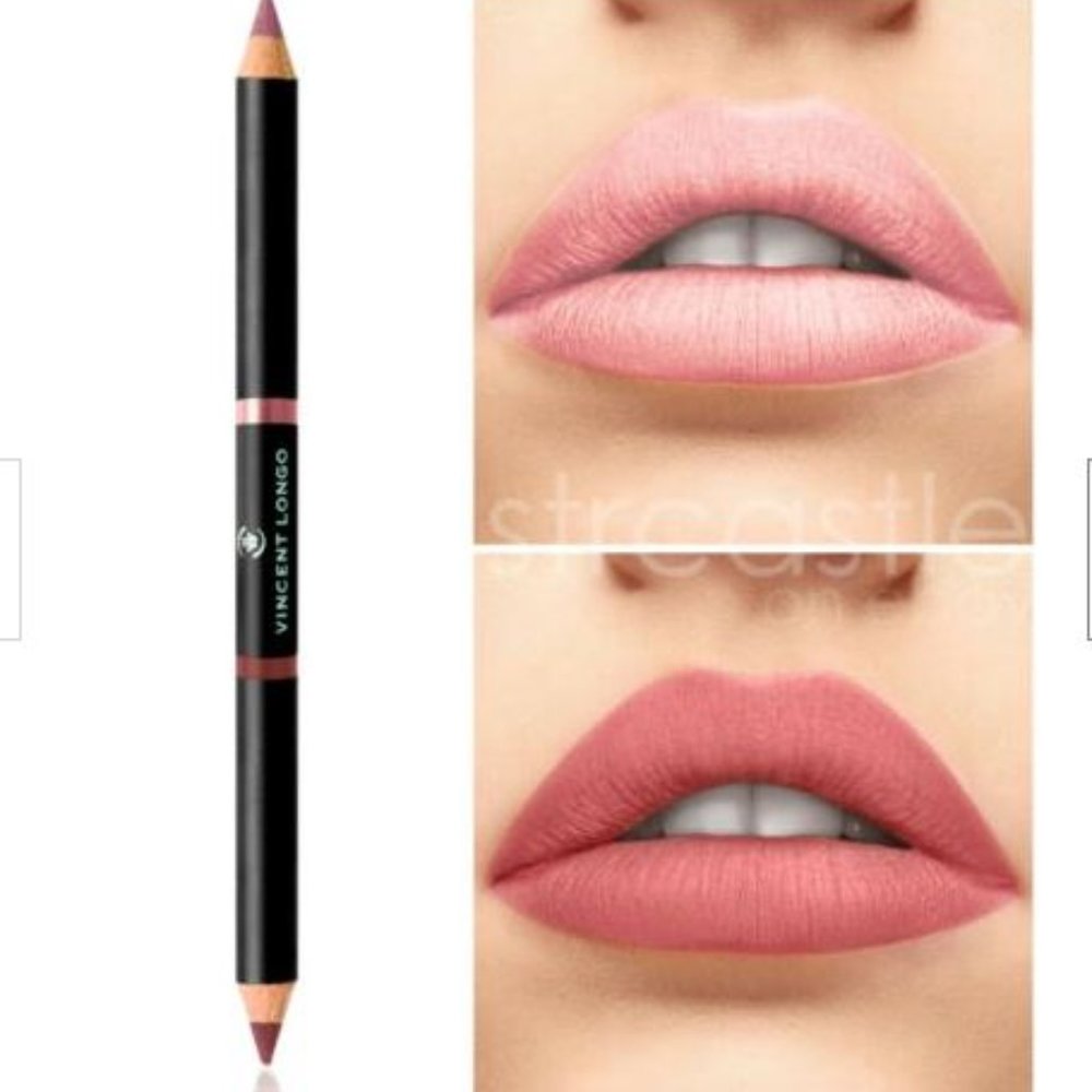 Vincent Longo Duo Lip Pencil Soft Pink Spring Rose - Picture 3 of 3